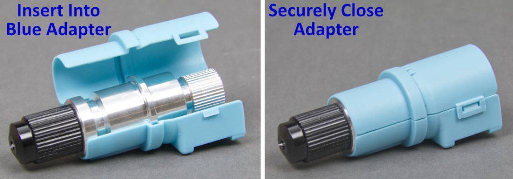 CB09 Blade Holder Mounted in Silhouette Blue Adapter