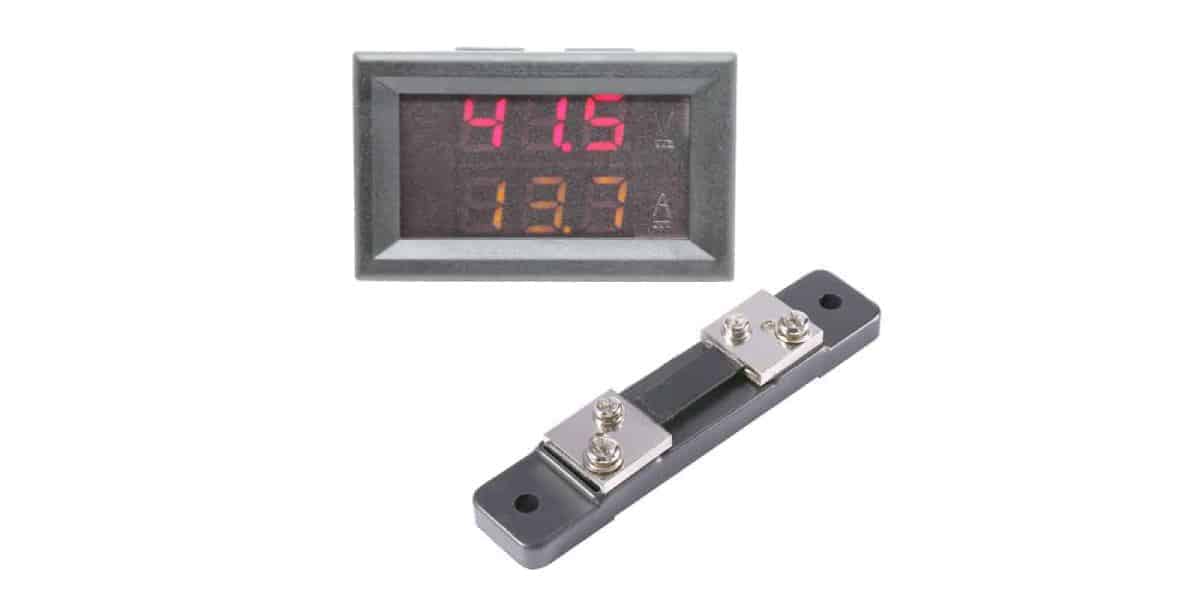 KETOTEK Ammeter Voltmeter Digital DC with Shunt Volt Amp Watt KWh Meter