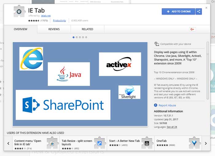 Hikvision on Google Chrome Using IE Tab